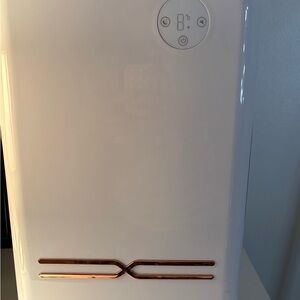 White and Gold Mini Fridge